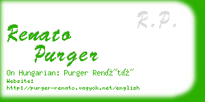 renato purger business card